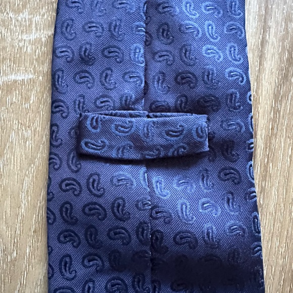 CAMERUCCI Blue Paisley Silk Tie - Picture 5 of 6